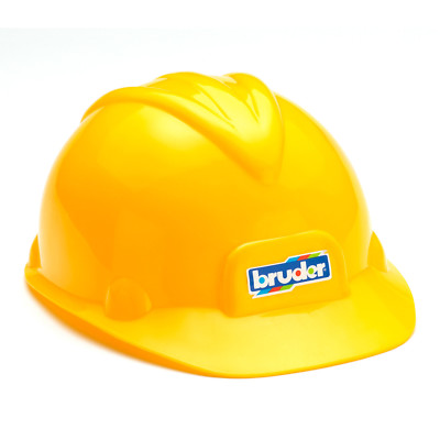 BRUDER Kinder Spielzeughelm Bauhelm Schutzhelm Sicherheitshelm Helm gelb / 10200