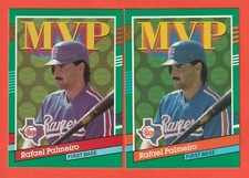 RAFAEL PALMEIRO - (2) Cards 1991 Donruss #394 MVP *2 Variations* dot after Inc