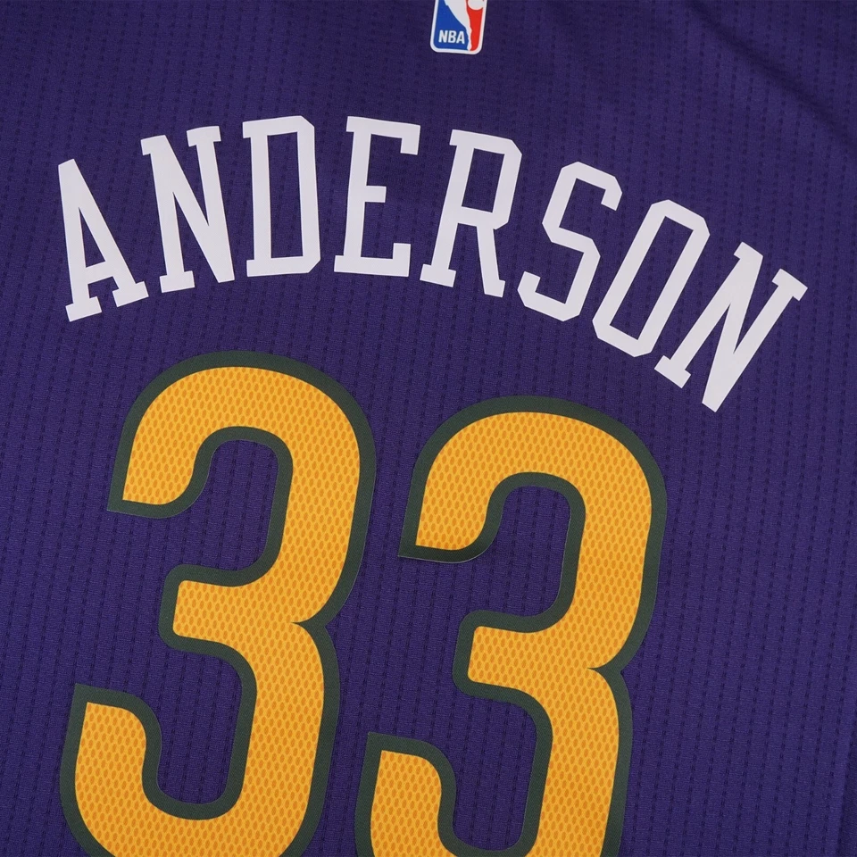 Camiseta deportiva para hombre Ryan Anderson New Orleans Pelicans NBA Adidas púrpura Swingman Foto 4 de 4