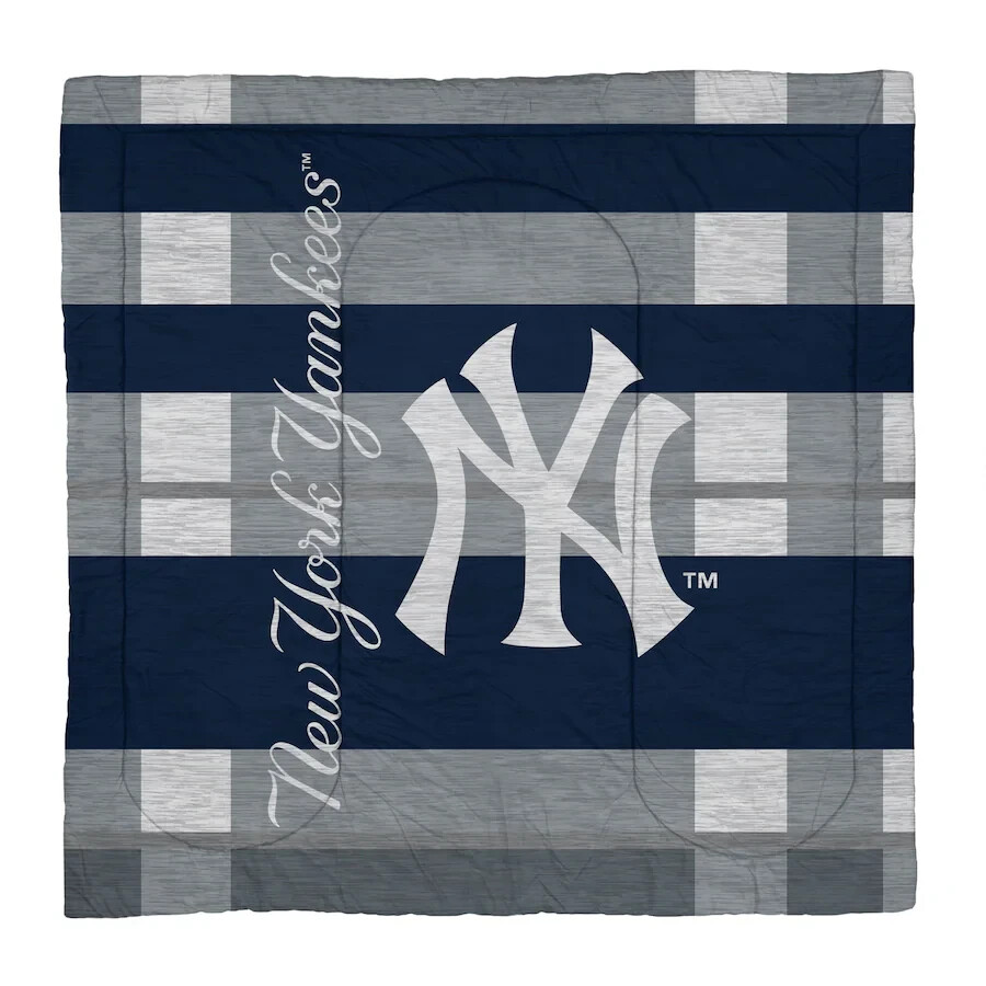 New York Yankees MLB Heathered 3pc Full/Queen Comforter SetF49450667