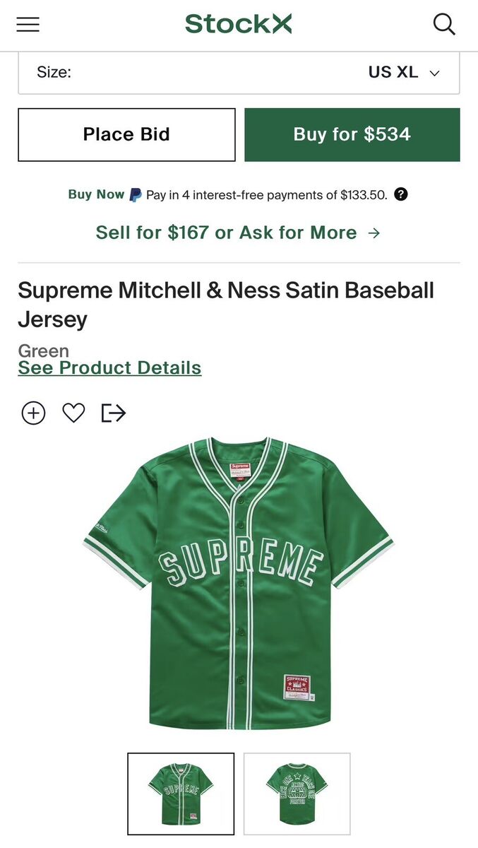 Supreme Mitchell & Ness Satin Baseball Jersey | eBay Supreme Mitchell & Ness Satin Baseball Jersey | eBay