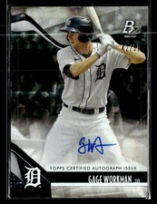 2021 Bowman Platinum Gage Workman Top Prospects Autographs Ice Pattern Foilboard