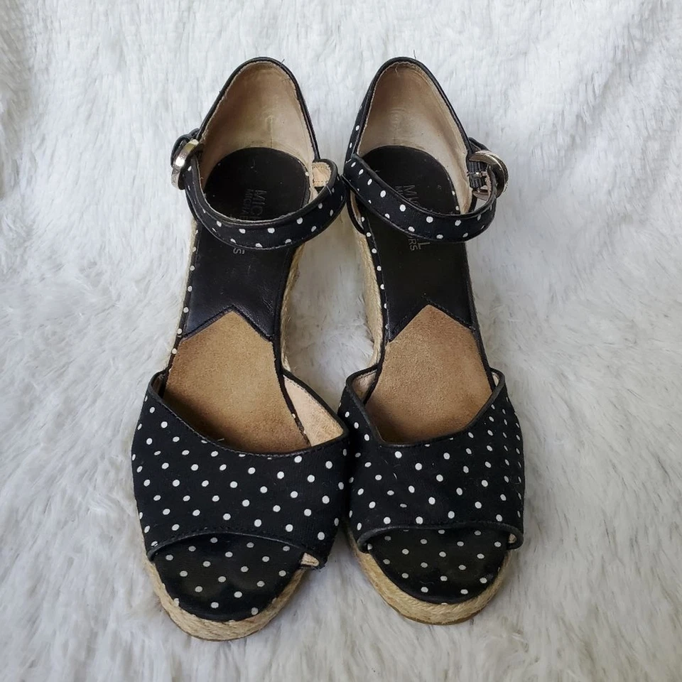 Anilhas espadrille pretas bolinhas Michael Kors - Imagem 2 de 4