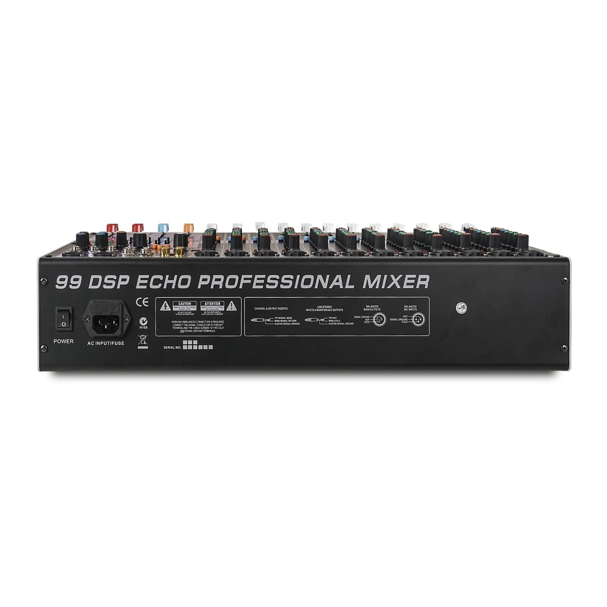 Sound Town 12-Ch Mixer, 99 DSP, Dual 7-band EQ, 48V Phantom Power