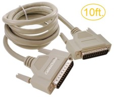 10ft. DB25 Male to Male 25-Conductor Serial/Parallel/SCSI Straight-Thru Cable