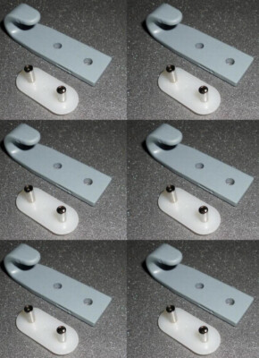 10 X Zweiloch-Planenhaken Kunststoff Grau Geschlossen - Foto 7