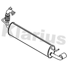 Exhaust Rear Back Box For Renault Twingo MK3 0.9 TCE 90 Klarius 200208427R