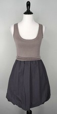 New J. Crew Gray Sleeveless Stretch Blouson Fit Flare Dress Size Small Nwt