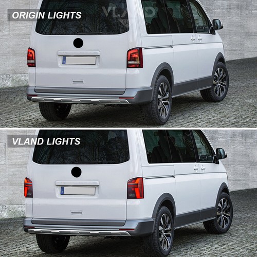 FULL LED RED Rear Lights For VW Multivan T5 LED 2003-2015 W/Animation LH+RH UK - Picture 2 of 12