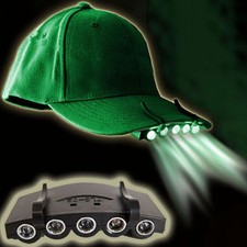 Headlamp Light Use Under the Brim Cap Hunting Fishing Hiking 2 Light 5 LED Hat
