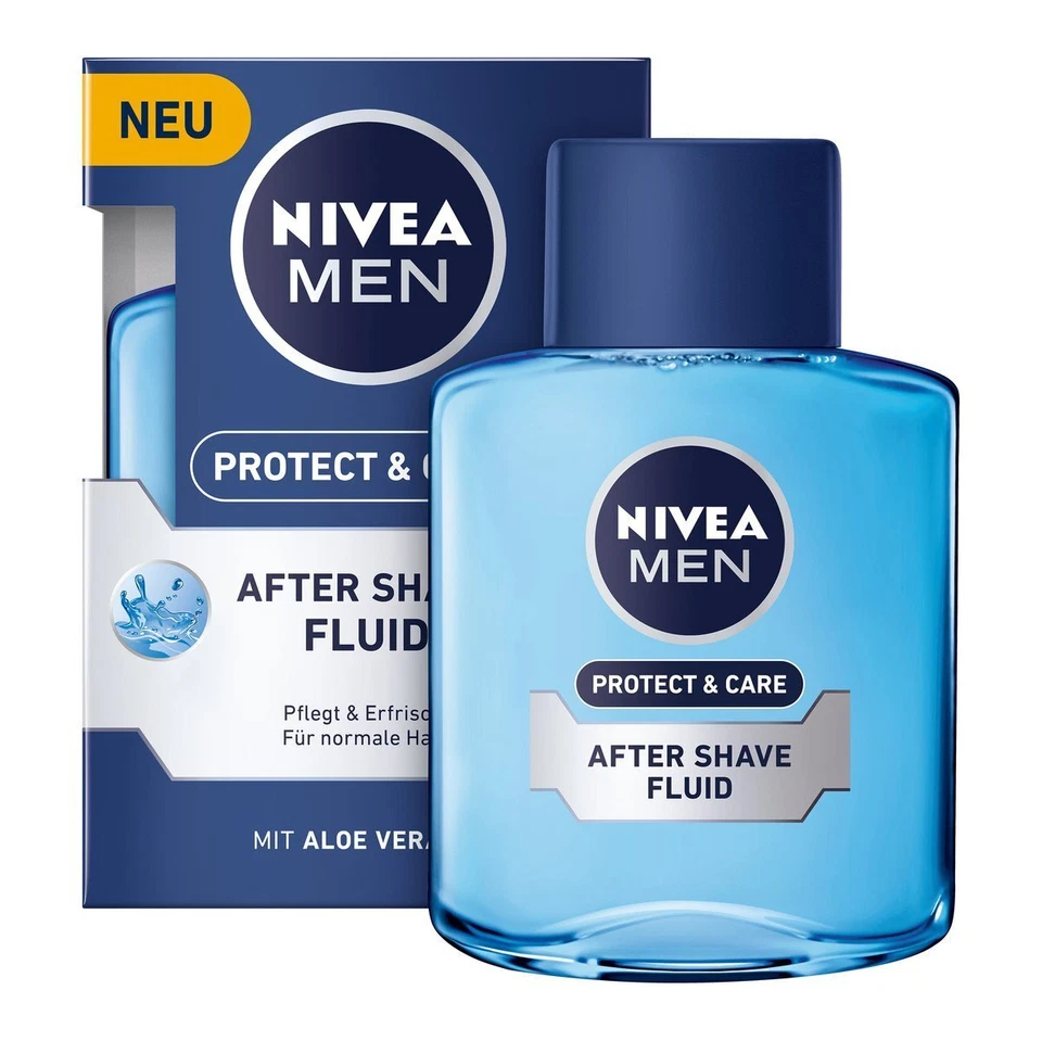 AFTERSHAVE-RASURPFLEGE Nivea Men Protect Care After Shave Fluid für normale Haut 3er Pack