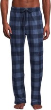 NEW Men's Lucky Brand Sleep Fleece Pant Blue Plaid Size Large 36/38 Pajama