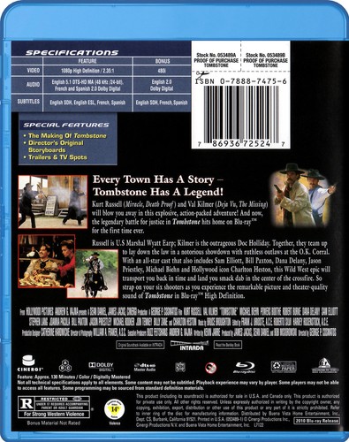 Tombstone (Blu-ray) NEW - Picture 2 of 3