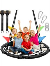 Odoland Spider Web Tree Swing for Kids and Adult, Outdoor Saucer Net. 43 Inch.