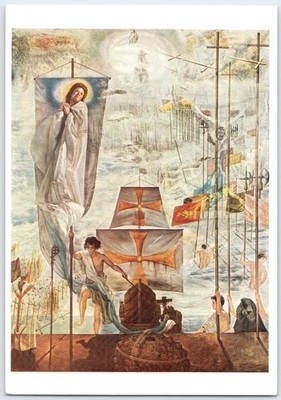 Salvador Dalí Columbus Discovers America Art Postcard Pallas Gallery