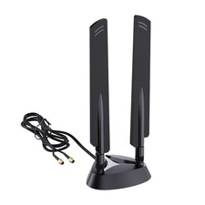 WiFi 6e Tri-Band Antenna 6GHz/5GHz/2.4GHz RP-SMA Wi-Fi Antennas with Magnetic...