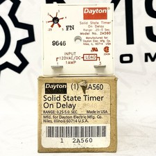 Dayton 2A560 Solid State Timer On-Delay 0.25  5 Sec 120V SPDT Plug-In Octal Base