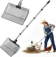 Adjustable Chicken Poop Scooper with Long Handle for Easy Cleanup