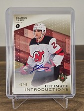 2024-25 UD Ultimate SEAMUS CASEY Introductions AUTO /49 RC New Jersey Devils