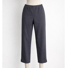 Eileen Fisher Organic Cotton Women's Size S Grey Cropped Elastic Waist Pants