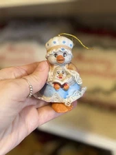 Caring Critter Chimers Bisque Porcelain Duck Ornament – Mama Goose w/ Baby