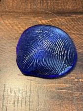 Cobalt Glass Seashell Pattern