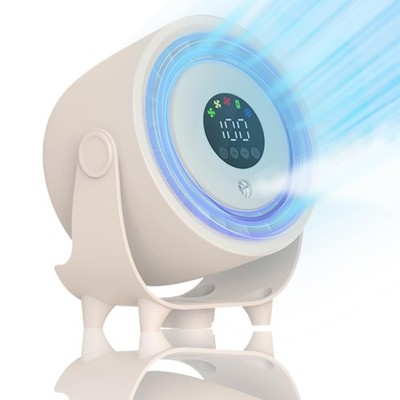 QSPORTPEAK Tragbarer Nebelventilator, Mini Air 15*16*9 cm, Nebelventilator - Weiß