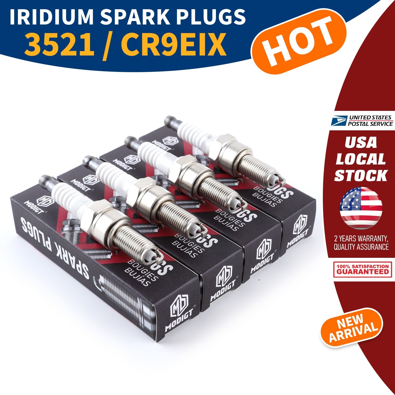 New 4Pcs OEM Replacement For NGK 3521/CR9EIX Premium Iridium  Spark Plugs