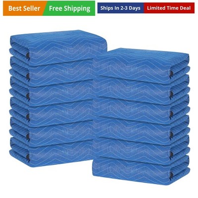 12 Packs, Extra Large 80''x72'' Furniture Moving Pads, Reusable Packing Blanket...