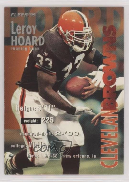 1995 Fleer Shell FACT Leroy Hoard #8 0q3