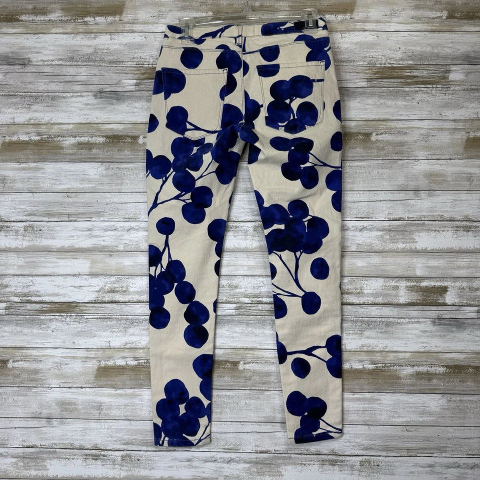 Pantalones ajustados Maison Scotch Le Voyage para mujer blancos/azules talla 27 Foto 4 de 4