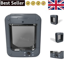 Versatile Microchip Cat Flap - Ideal for Cats & Small Dogs, Stylish Grey Finish