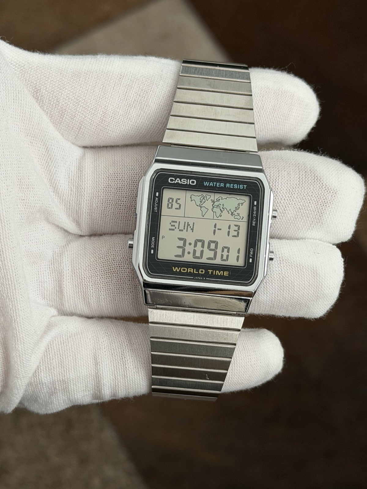 Rare Vintage Casio World Time A300U Men’s Digital Watch Module 643 JDM 1980s