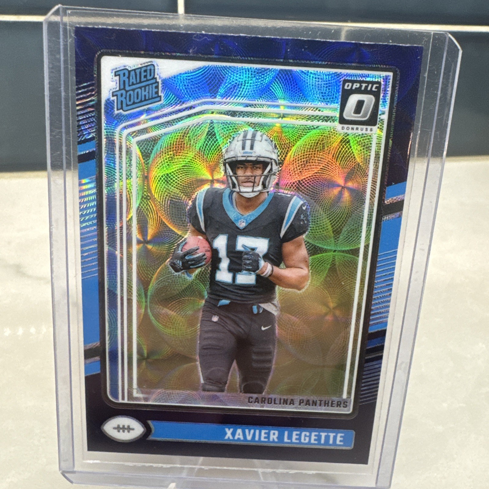 XAVIER LEGETTE 2024 DONRUSS OPTIC RATED ROOKIE BLUE SCOPE PRIZM #299 RC PANTHERS