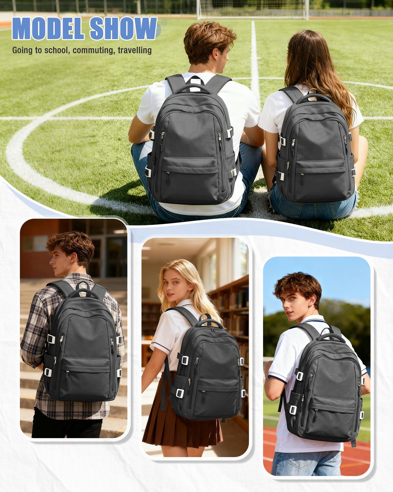 Lightweight Backpack for , Large Laptop Travel Ba… - image 6