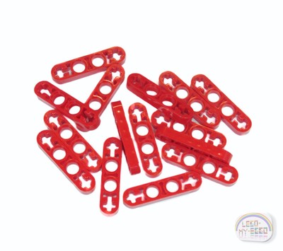 LEGO Technic - 15 x 4L Liftarms - Thin - Red - New - (32449, Mindstorm, EV3)