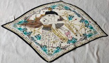 Luxury Rhombus Wrinkled SilkScarf,Tarot Card,L'Amoureux,55cmx55cm