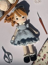 Nina Crochet Doll, Handmade Crochet Amigurumi Gift, Nina Amigurumi Doll