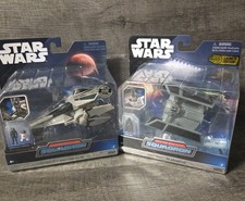 Lot of 2 Star Wars Micro Galaxy Darth Vader's Tie Advanced Shadow V-Wing