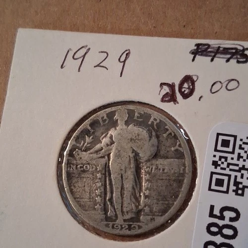 1929 Standing Liberty Quarter 25C Circulated Uncertified US Coin