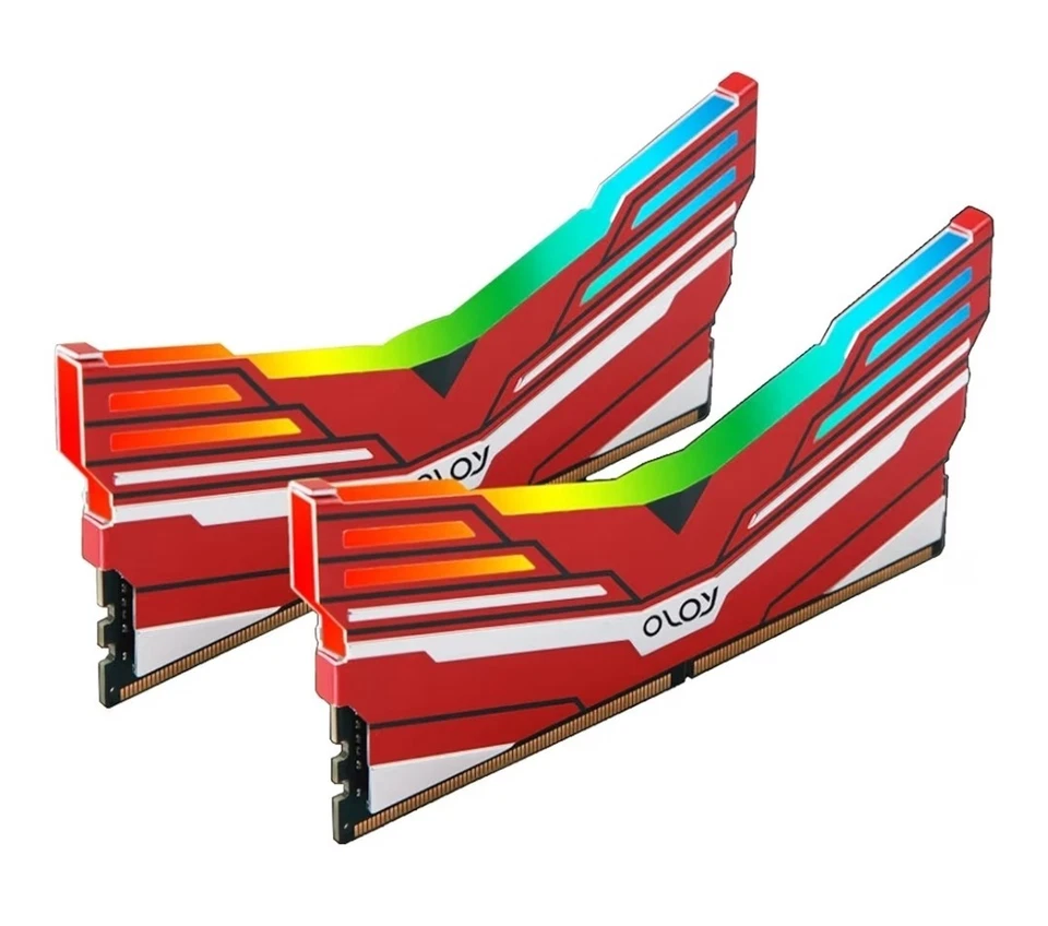 OLOy DDR4 RAM 16GB 2x8GB Warhawk RGB Sync 3200 MHz C16 PC-4 25800 1.35V Red - Image 2 of 4
