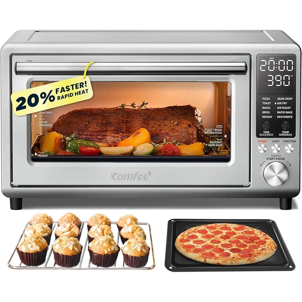 COMFEE' Toaster Oven Air Fryer FLASHWAVE™ Ultra-Rapid Heat Technology, New
Opens in a new window or