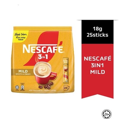 Nescafe 3 in 1 Coffee Mild 18g x 25's
