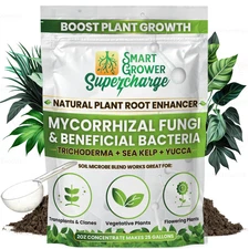 Mycorrhizal Fungi with Beneficial Bacteria, Trichoderma, Sea Kelp, Molasses, Yuc