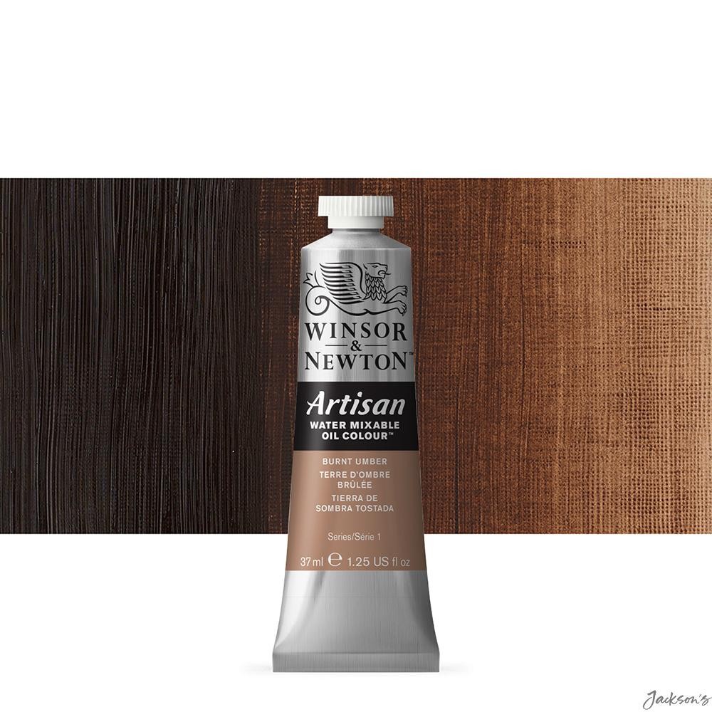 Winsor & Newton Artisan Water Mixable Oil Paint 37ml Burnt Umber Colour