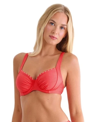 Lisca Panama 040872 Bikini-Oberteil mit Bügel Gr. 38-46 B-E in Rot/Blau  - Bild 1 von 4