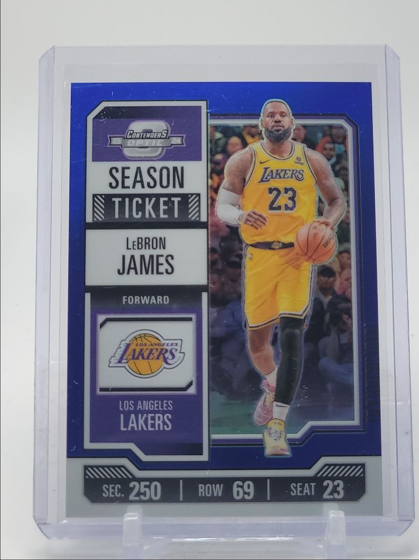 LEBRON JAMES 2023-24 CONTENDERS OPTIC SEASON TICKET BLUE PRIZM /99 Q3110