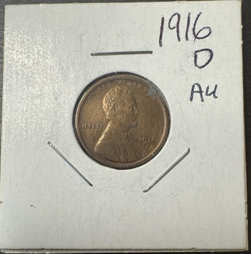 1916-D 1C Lincoln Wheat Cent AU