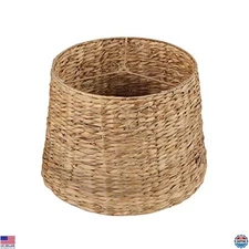 Aspen Creative 32994 Handwoven Empire Spider Lamp Shade, Water Hyacinth, 13"x16