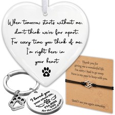 Pet Memorial Ornament Gifts, Loss of Dog Sympathy Card, Bracelet, Keychain